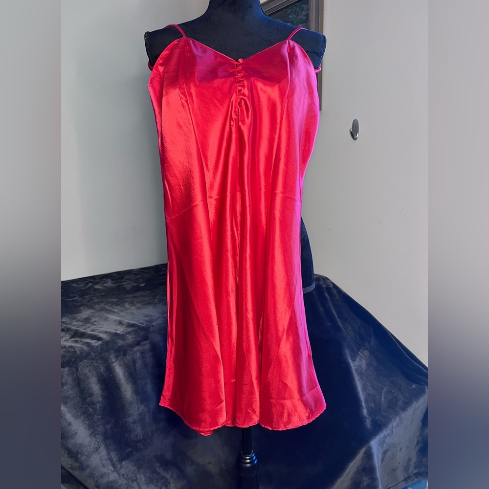 Little red slip dress by Kathryn size Medium.